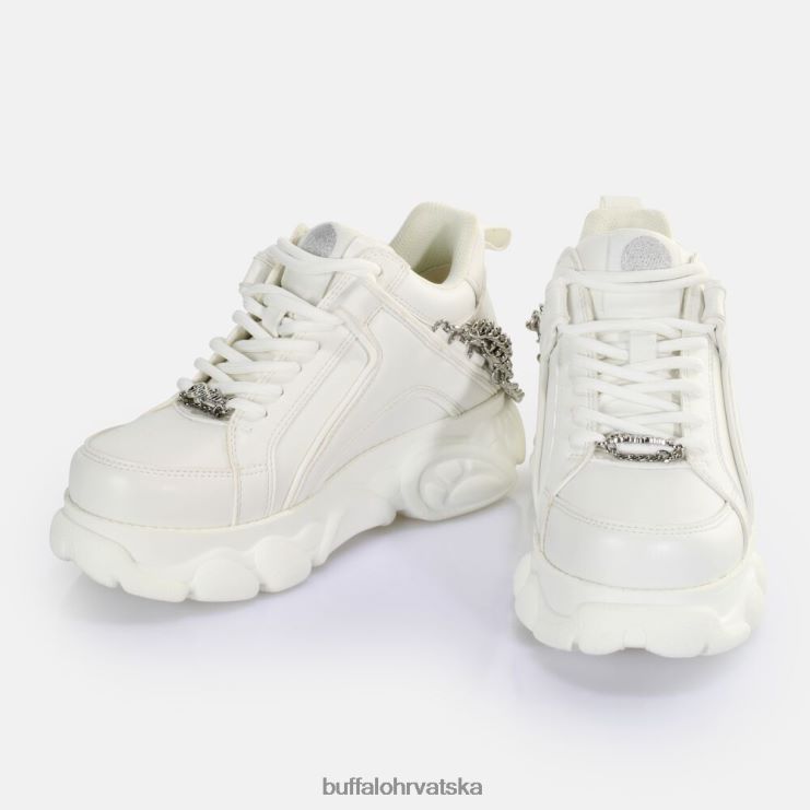bijela/srebrna Buffalo cld corin chain 20 tenisice niske veganske |tenisice TDD6T592